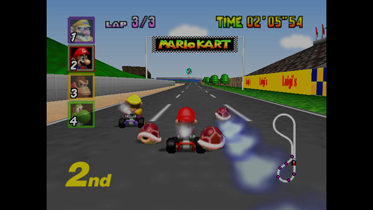 Изображение игры: Mario Kart 64 (1996)