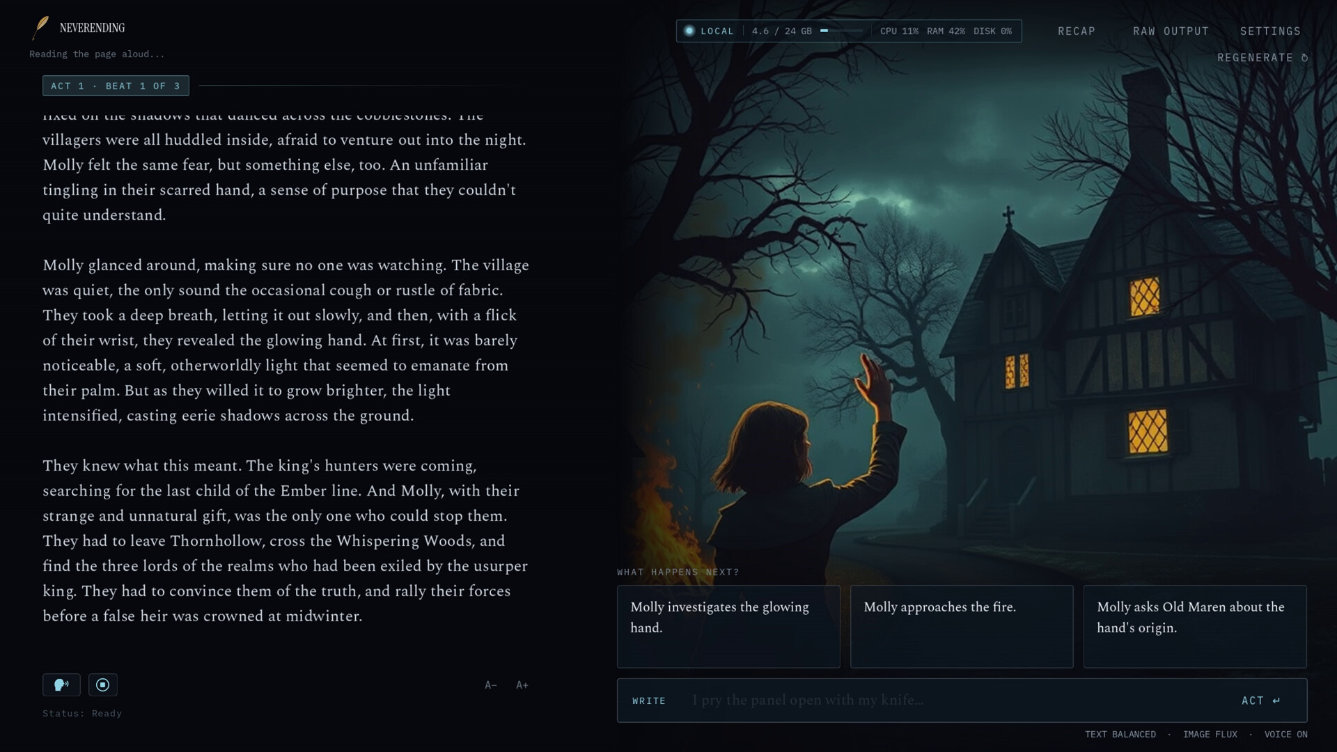 Изображение игры: Neverending AI Storybook