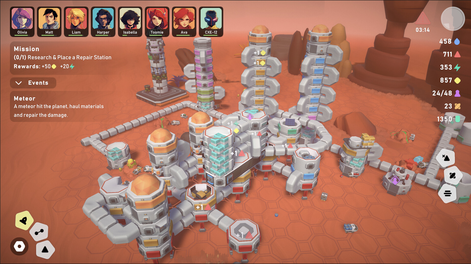 Изображение игры: Stellar Settlers: Space Base Builder
