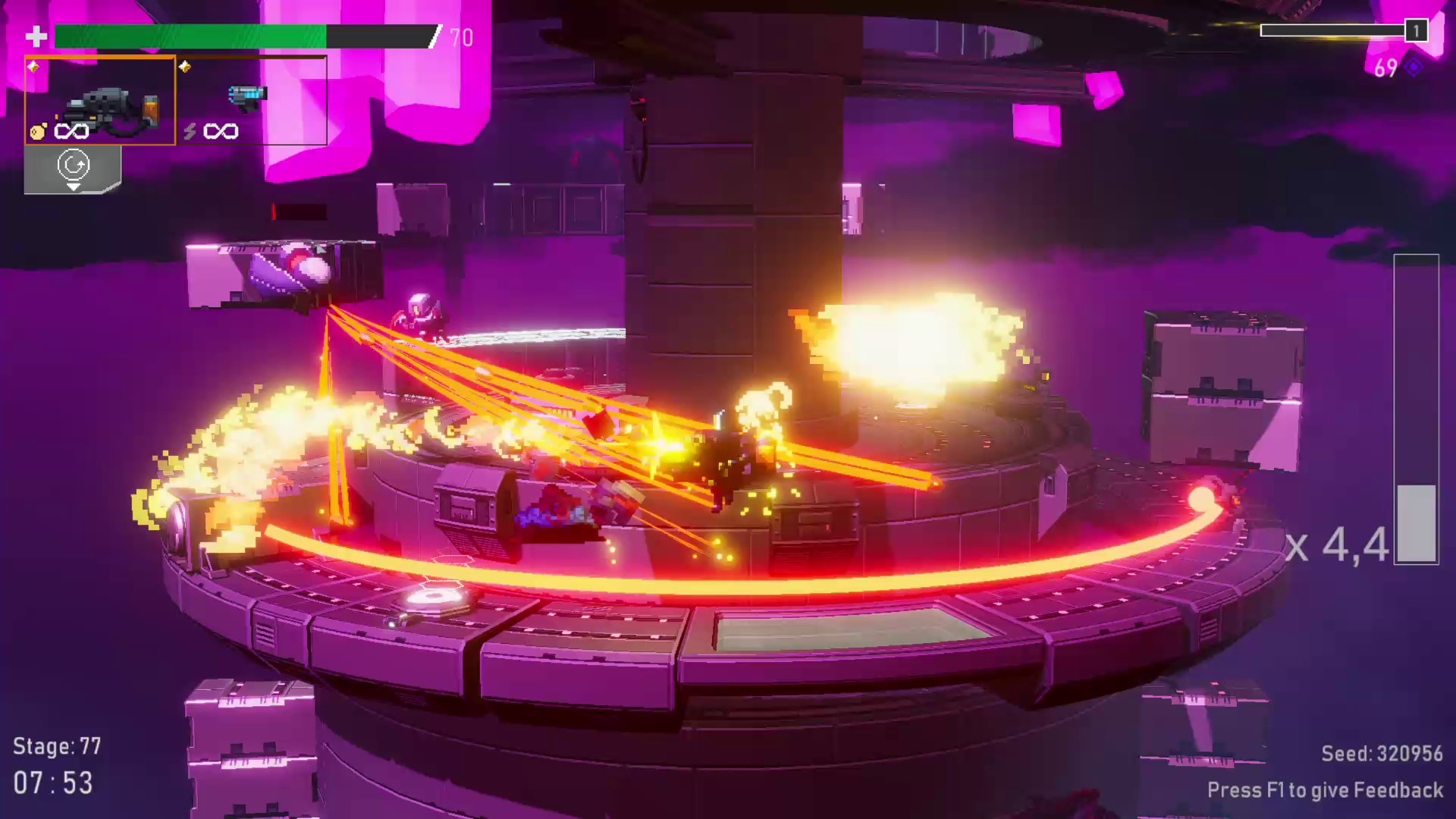 Изображение игры: Orbital Bullet – The 360° Rogue-lite