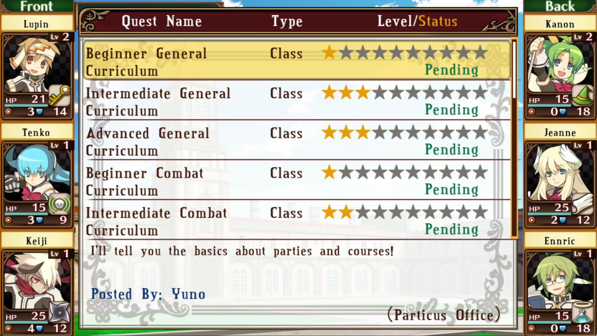 Изображение игры: Class of Heroes: Anniversary Edition