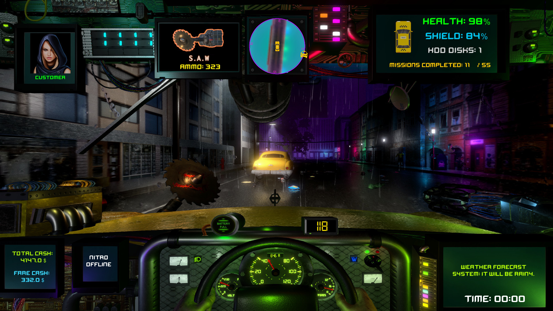 Изображение игры: CyberTaxi