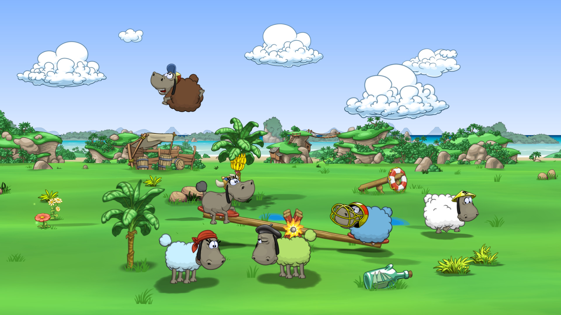 Изображение игры: Clouds & Sheep 2