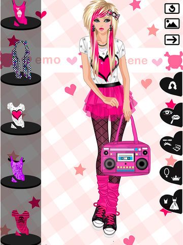 Изображение игры: Emo Dress Up game