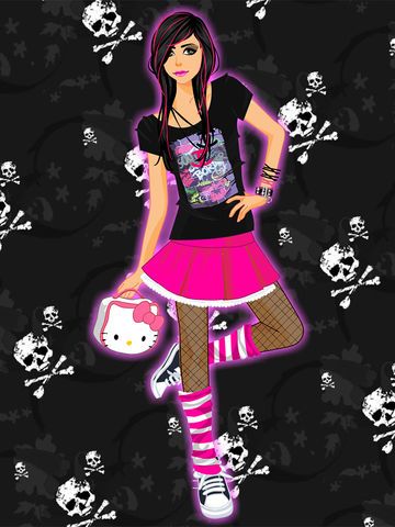 Emo Dress Up game: скриншот