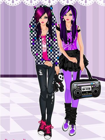 Изображение игры: Emo Dress Up game
