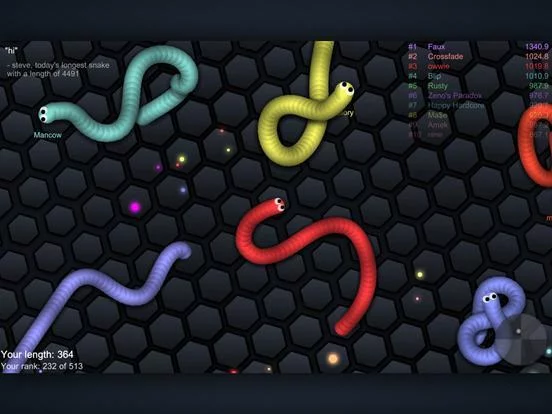Изображение игры: slither.io