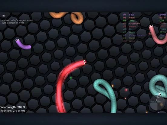 Изображение игры: slither.io