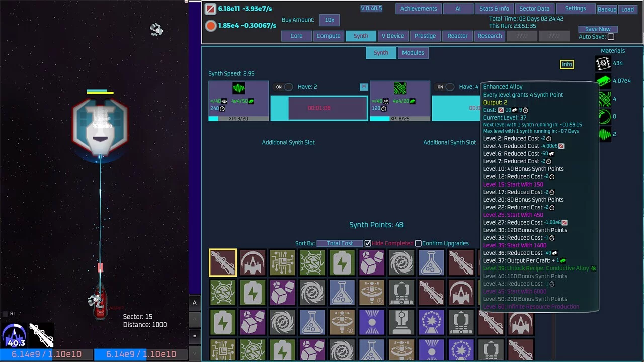 Изображение игры: Unnamed Space Idle