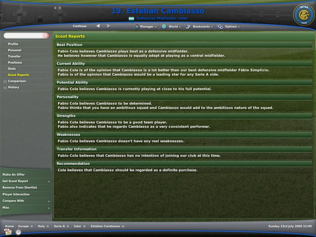Изображение игры: Football Manager 2007