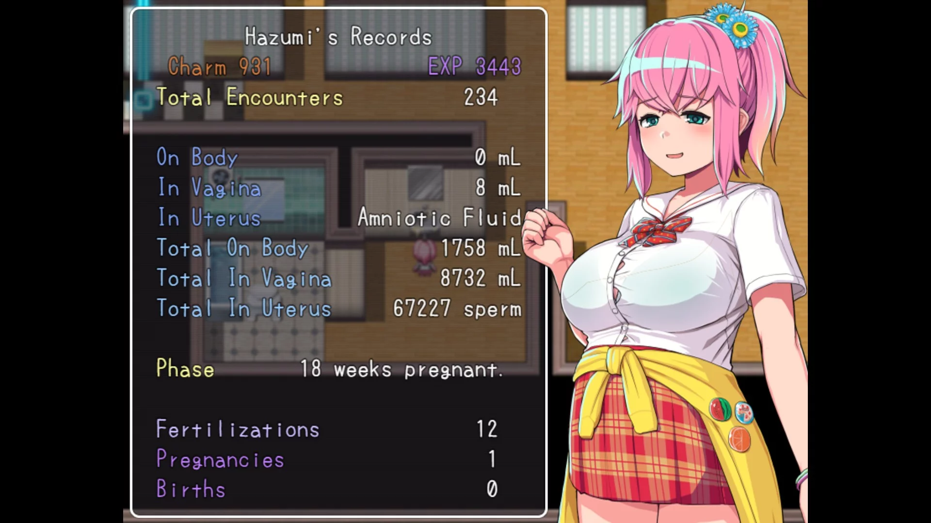 Изображение игры: Hazumi and the Pregnation