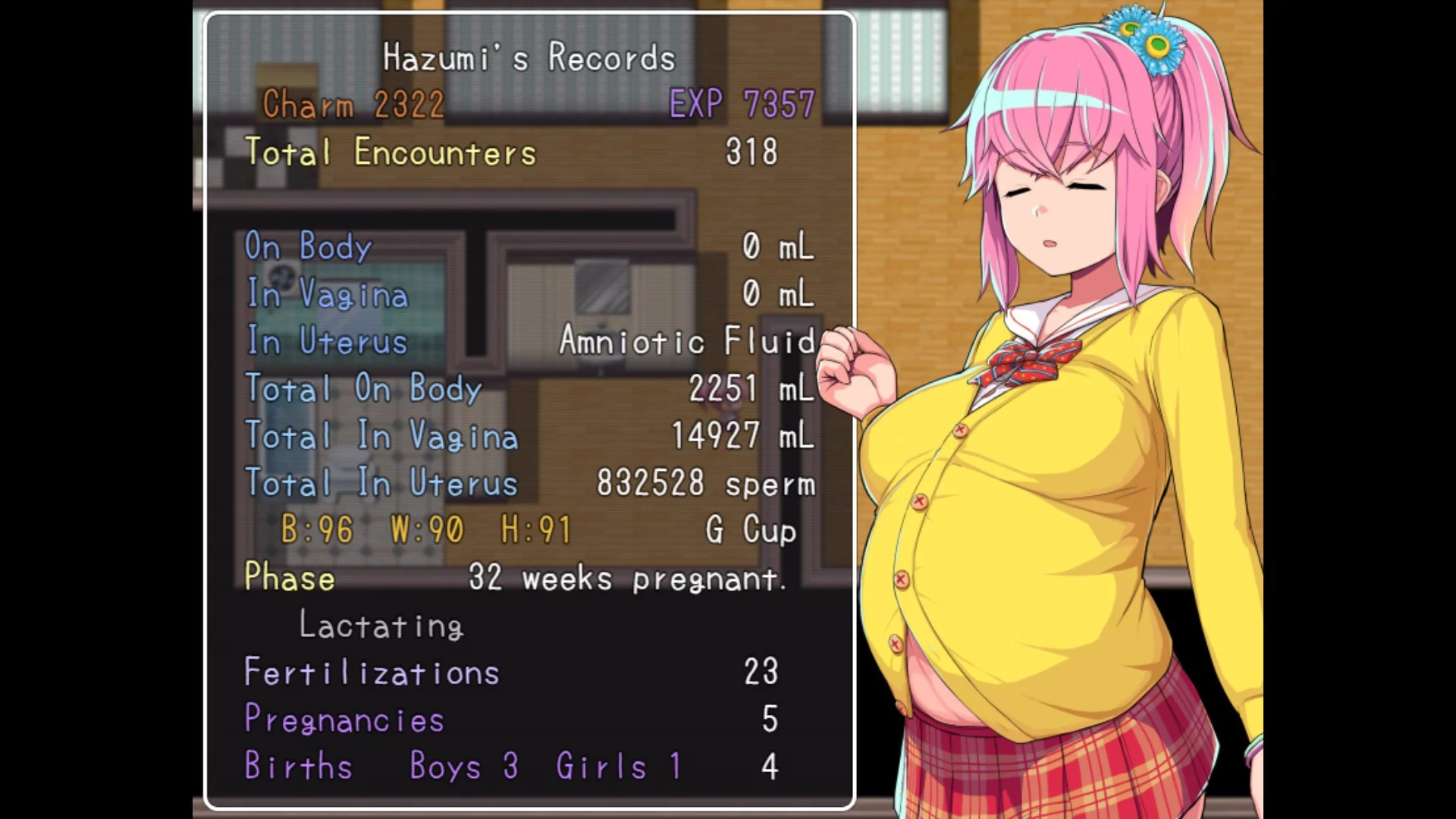 Изображение игры: Hazumi and the Pregnation