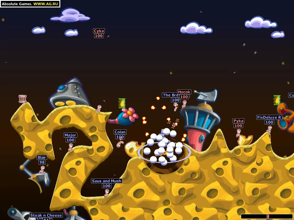 Изображение игры: Worms World Party