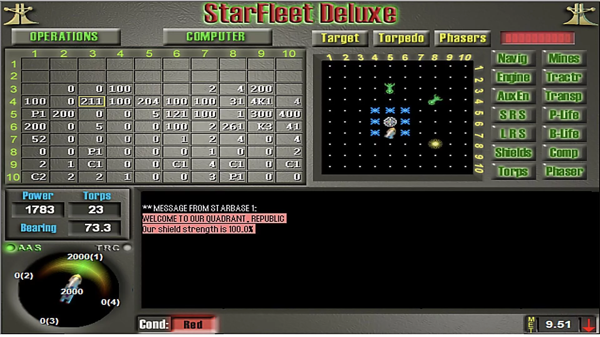 Изображение игры: Star Fleet Deluxe