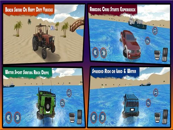 Изображение игры: Real Water Surfer: Epic Beach Car Driving