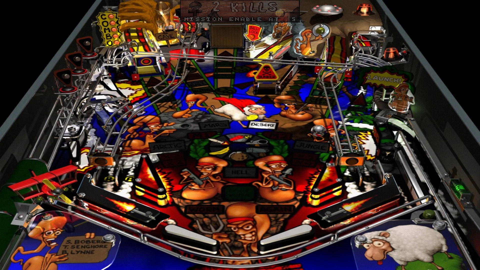 Изображение игры: Worms Pinball