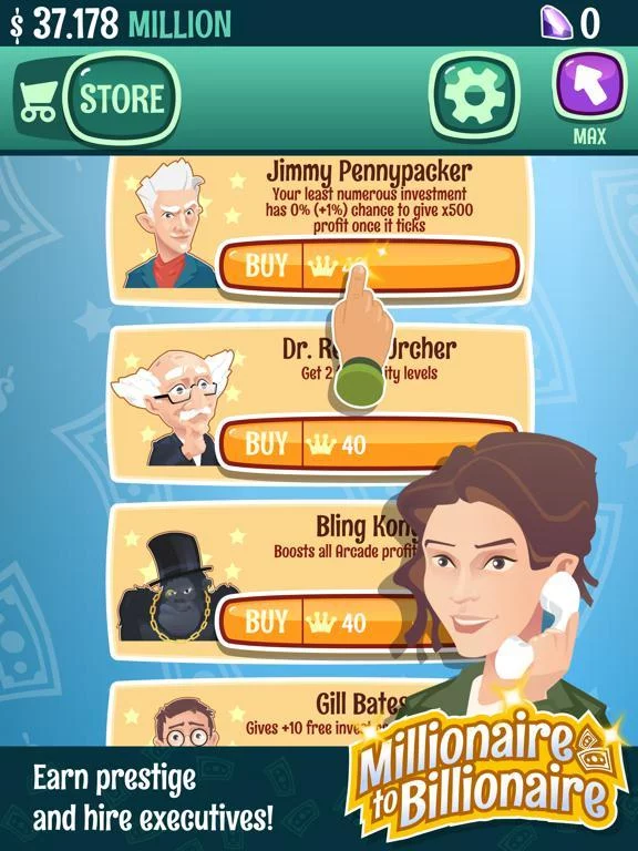 Изображение игры: Millionaire To Billionaire - Clicker Game