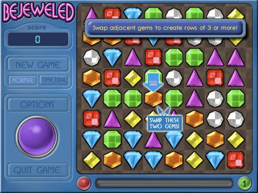 Изображение игры: Bejeweled