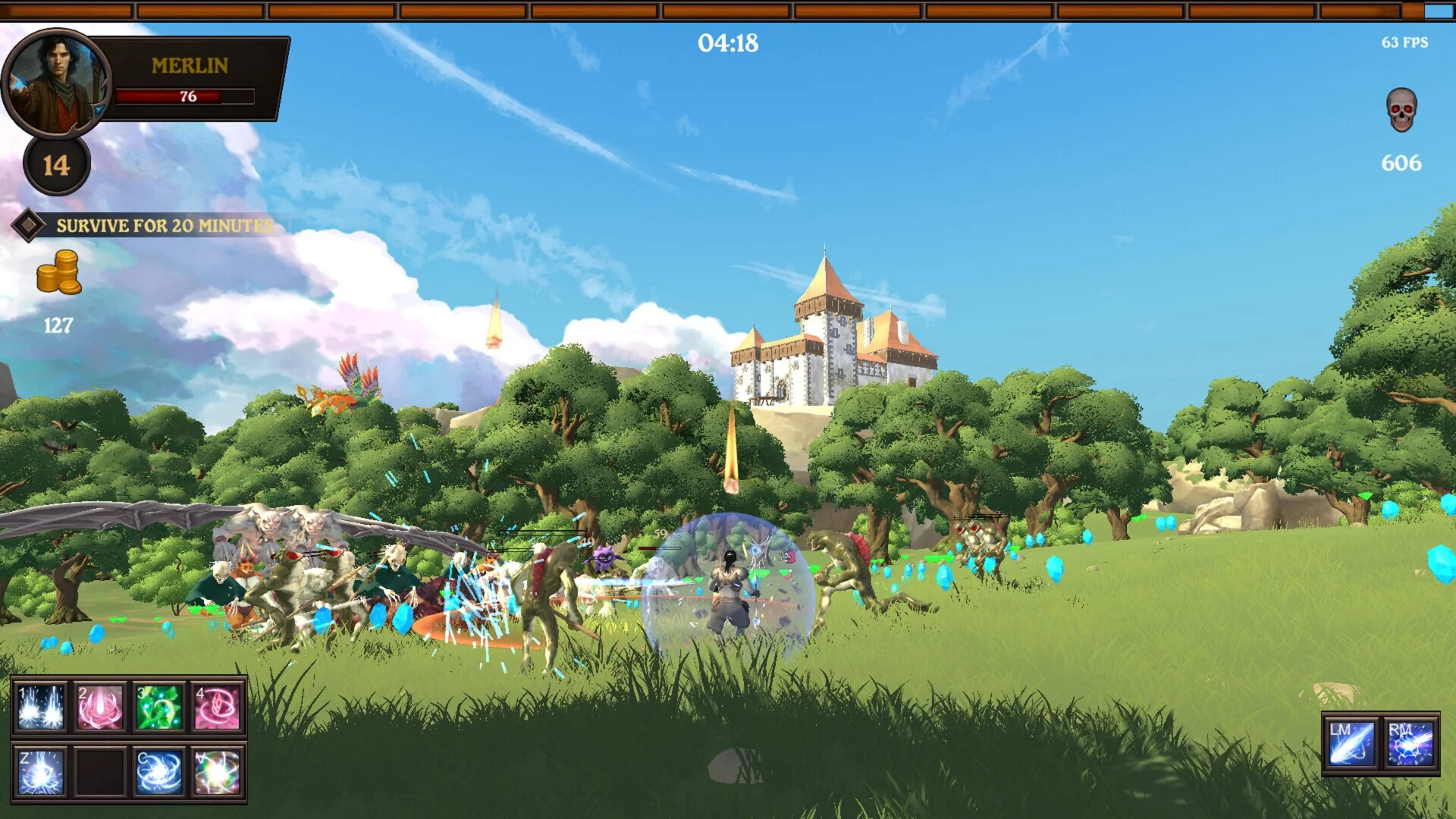 Изображение игры: Merlin Survivors