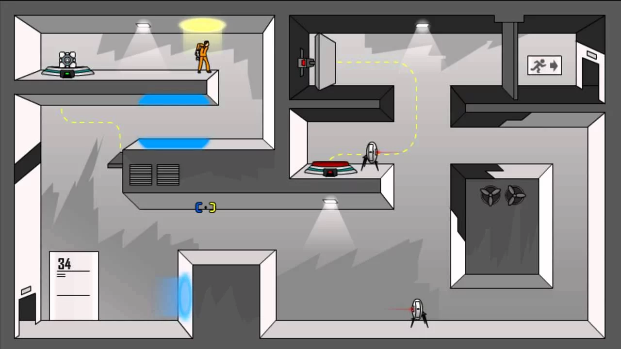 Изображение игры: Portal: The Flash Version