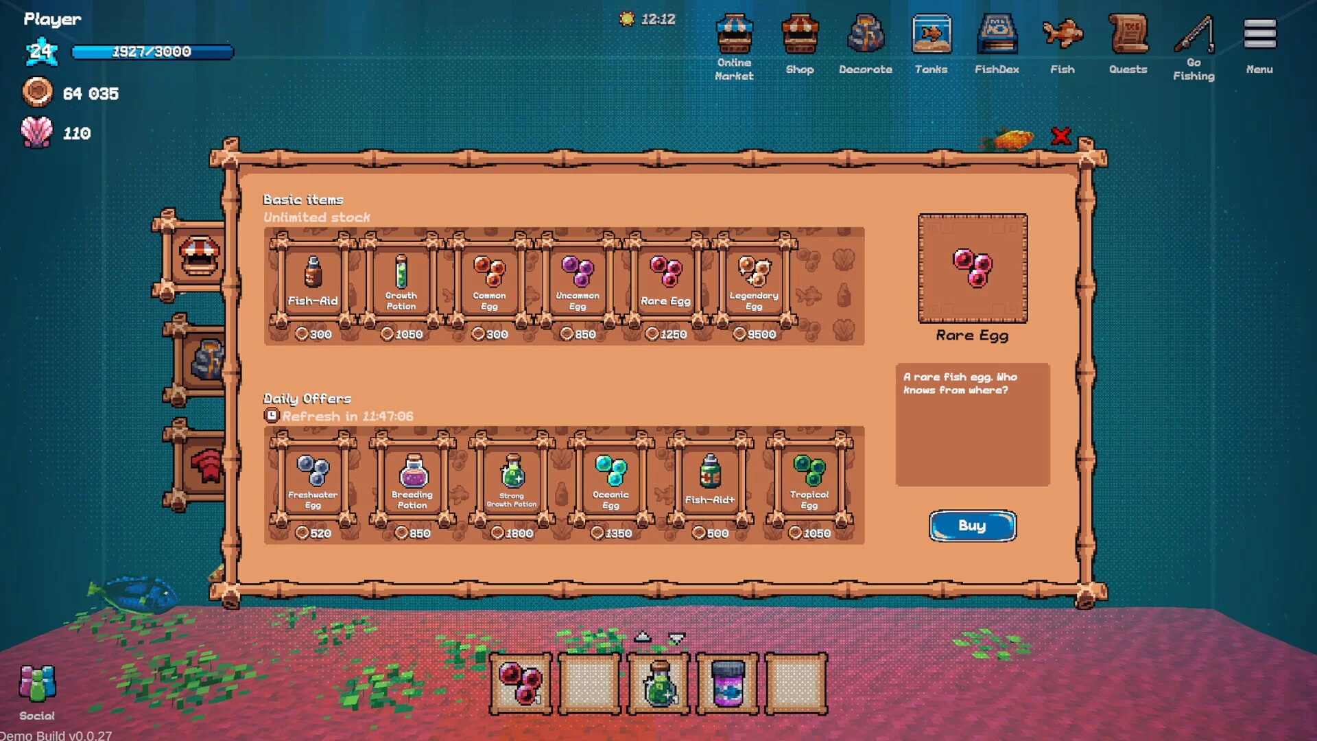 Изображение игры: Tiny Aquarium: Social Fishkeeping