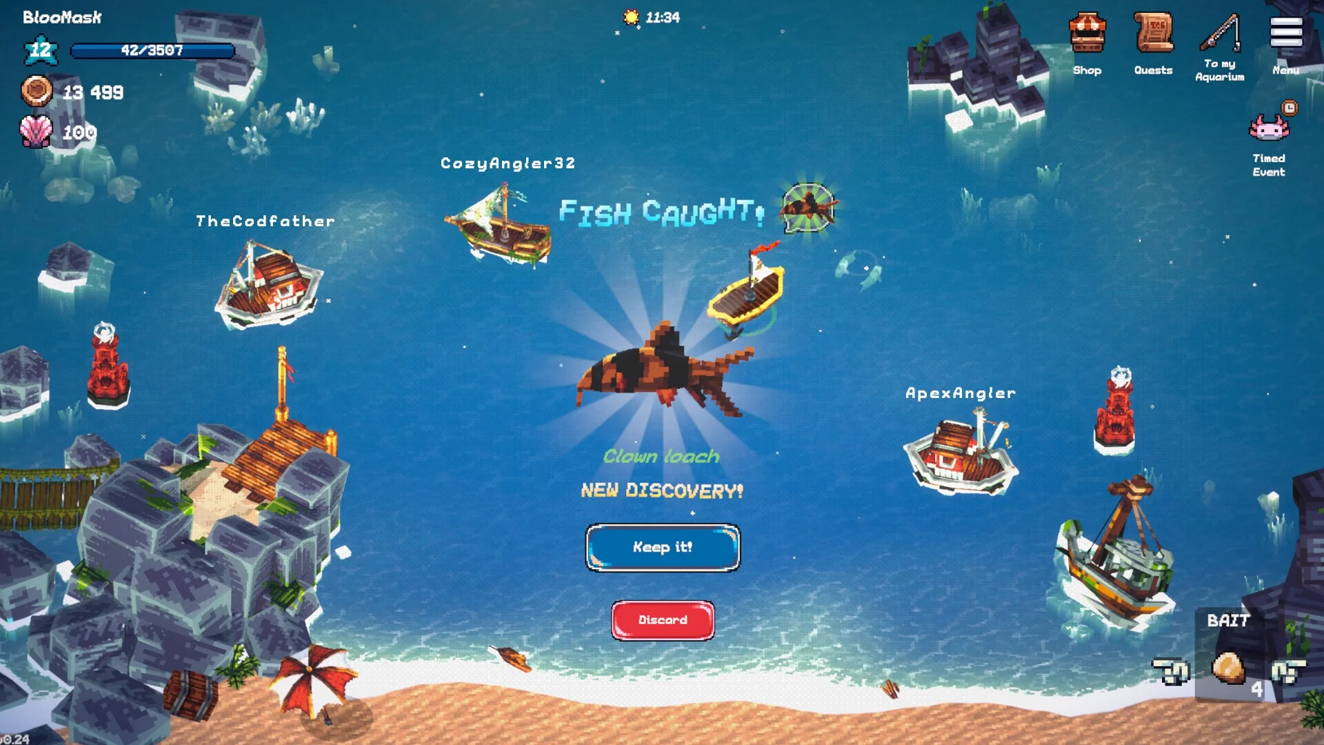 Изображение игры: Tiny Aquarium: Social Fishkeeping