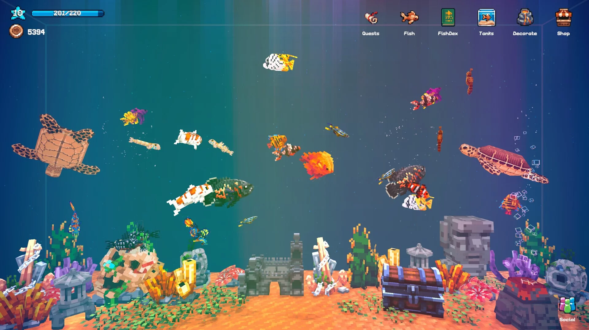 Изображение игры: Tiny Aquarium: Social Fishkeeping