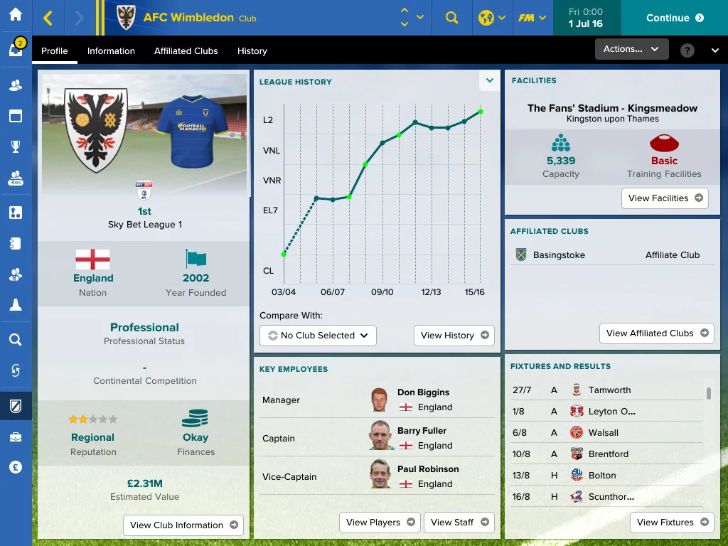 Изображение игры: Football Manager Touch 2017