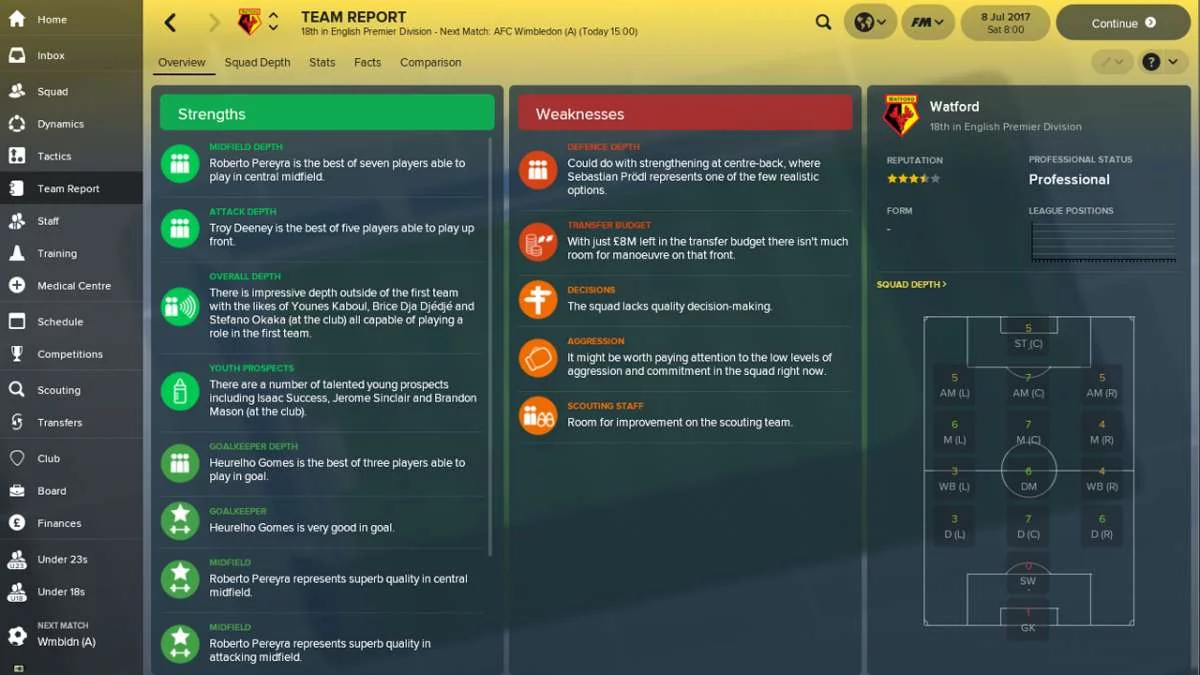 Изображение игры: Football Manager 2018