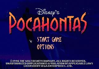 Изображение игры: Disney's Pocahontas