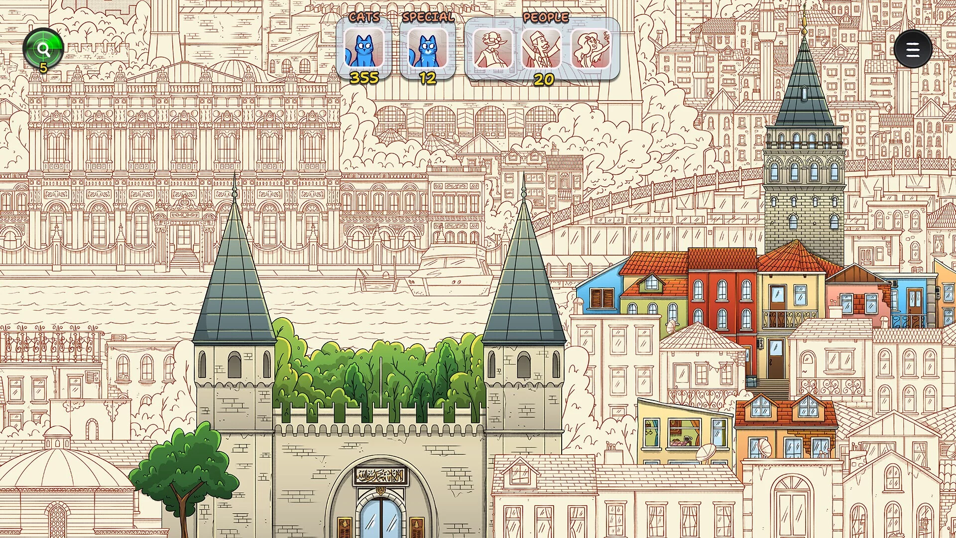 Изображение игры: Hidden Cats in Istanbul
