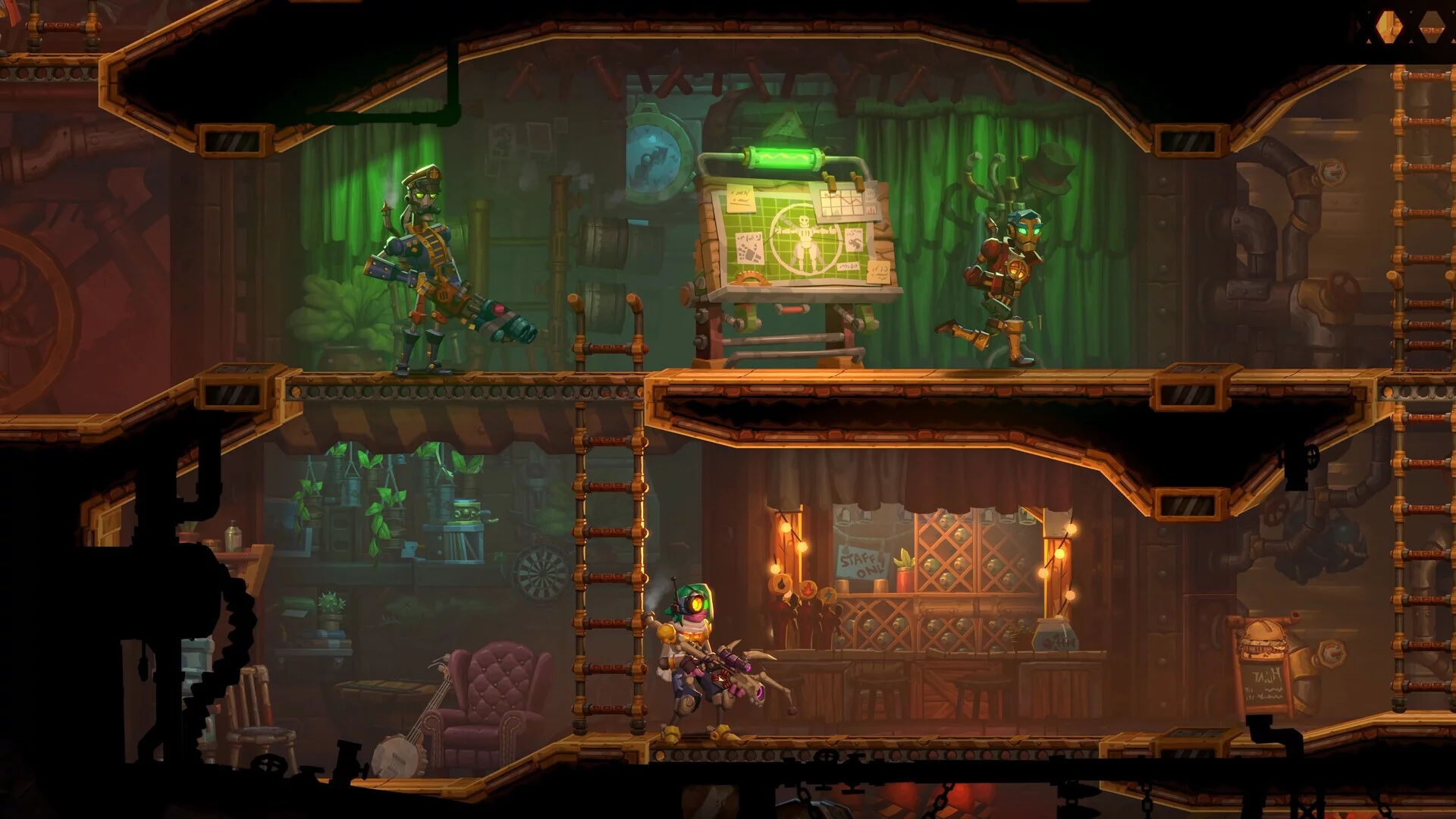 Изображение игры: SteamWorld Heist II