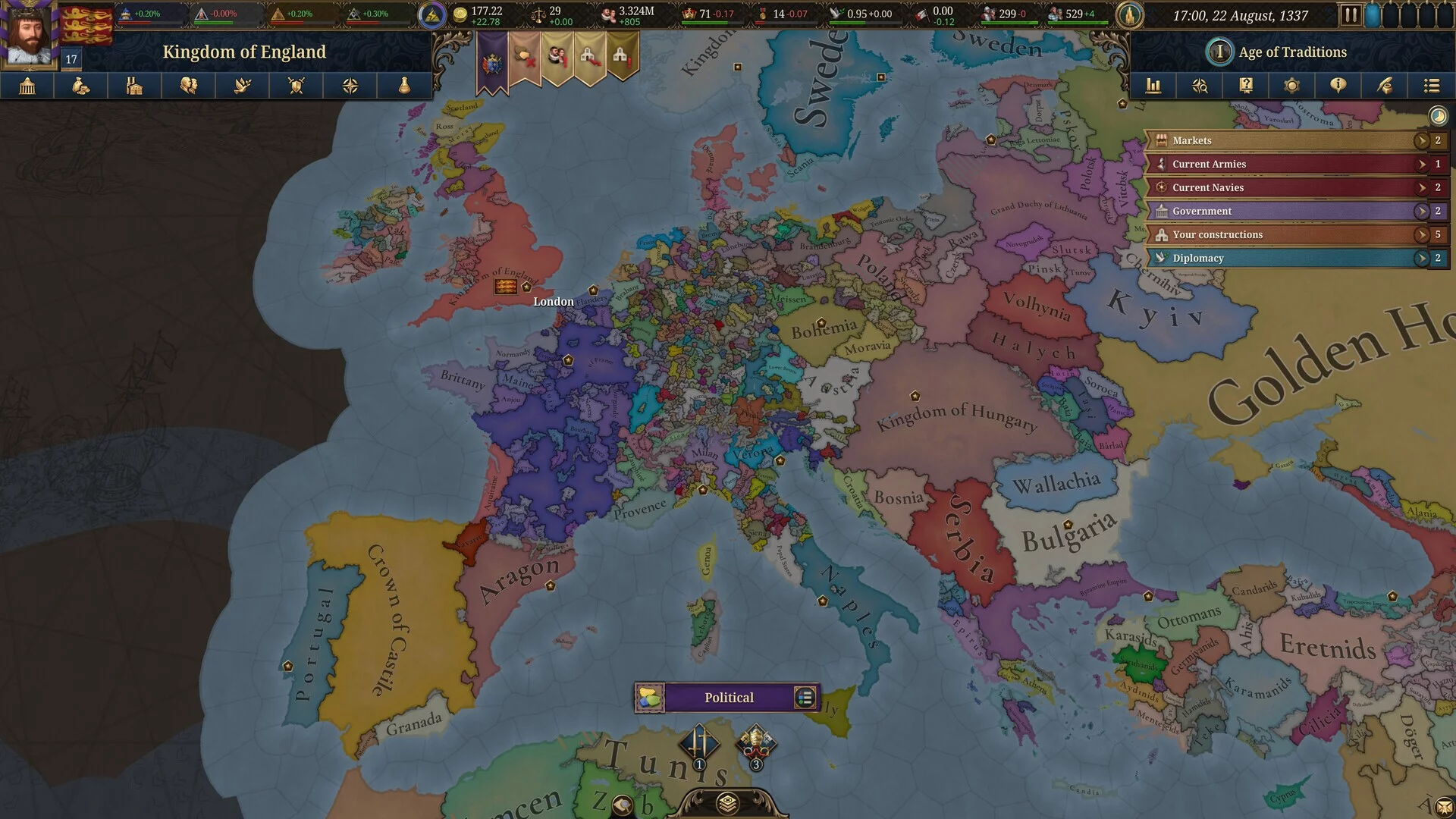 Изображение игры: Europa Universalis V