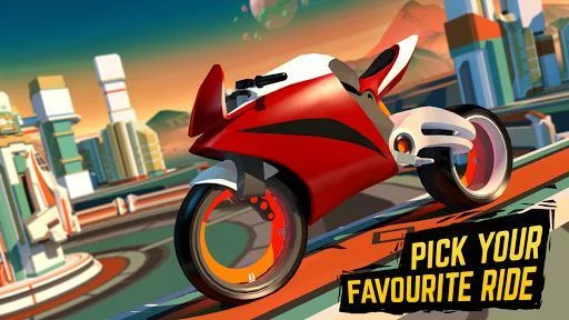 Изображение игры: Gravity Rider: Space Bike Racing Game Online