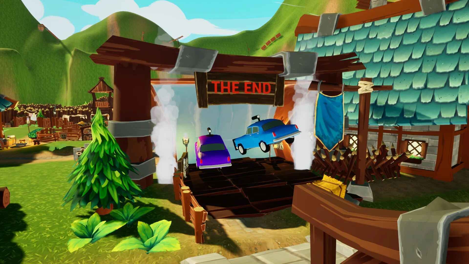 Изображение игры: Car Parkour Together