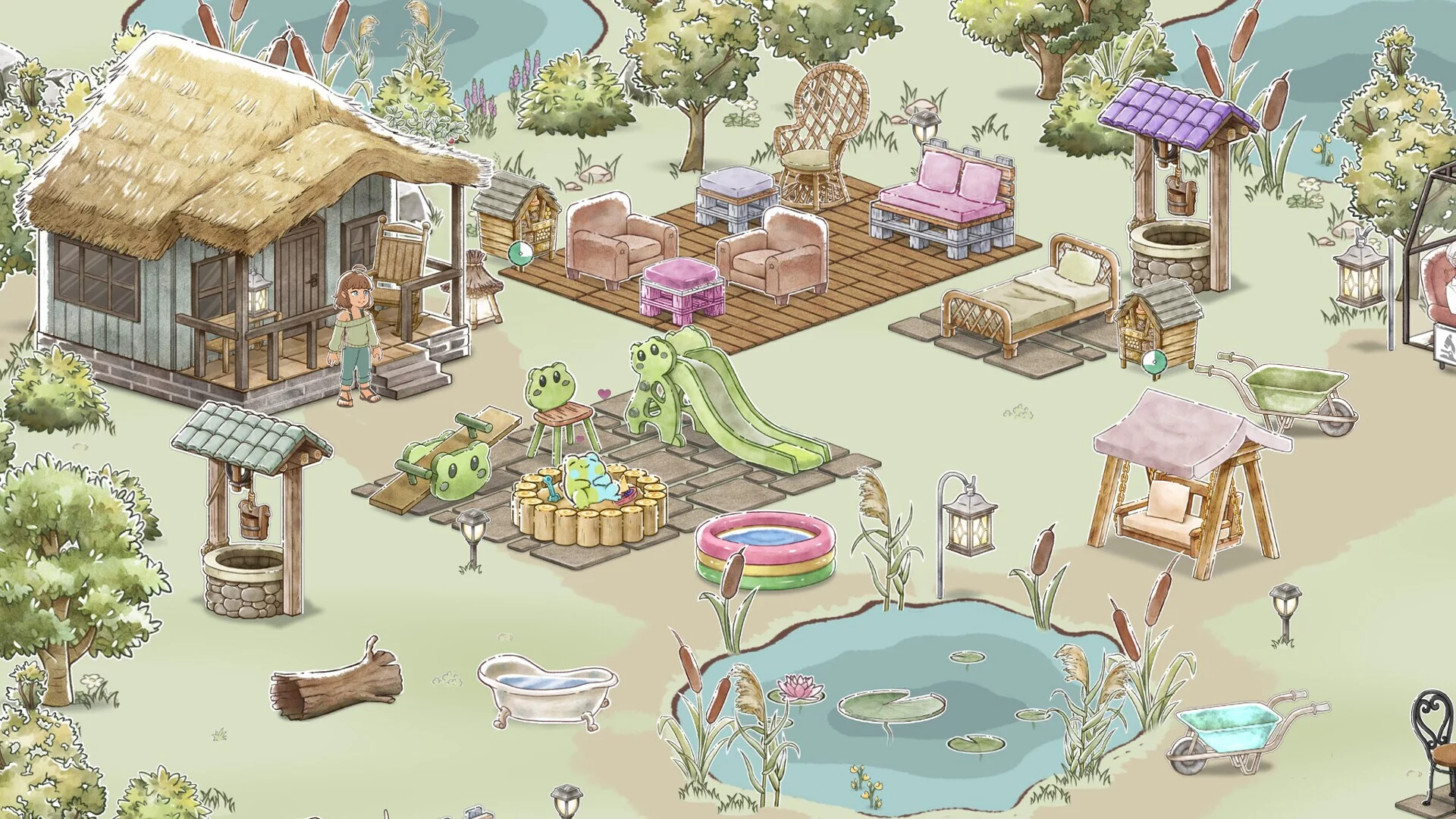 Изображение игры: Kamaeru: A Frog Refuge