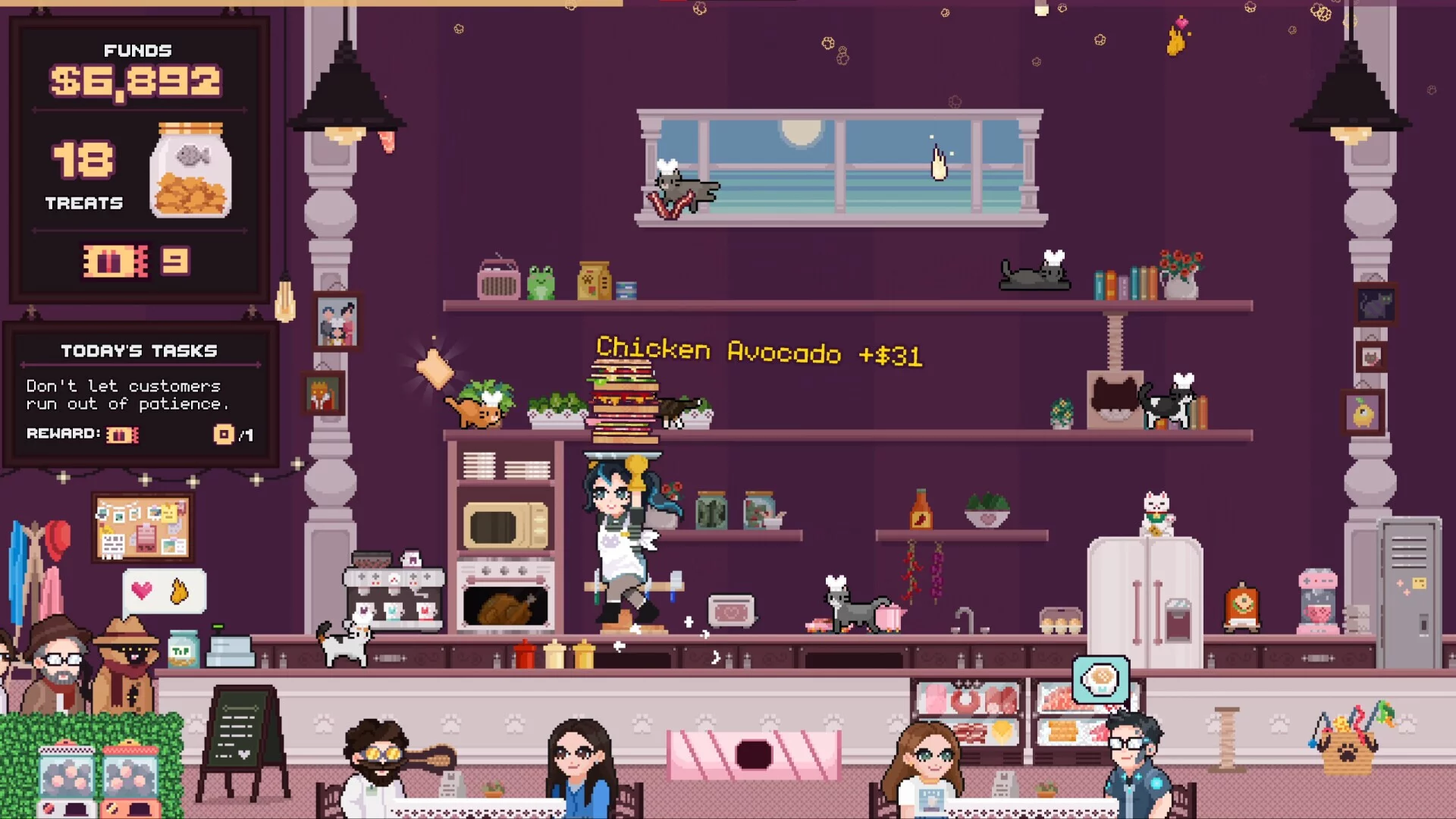 Изображение игры: Supurr Cat Cafe: Sandwich Rush