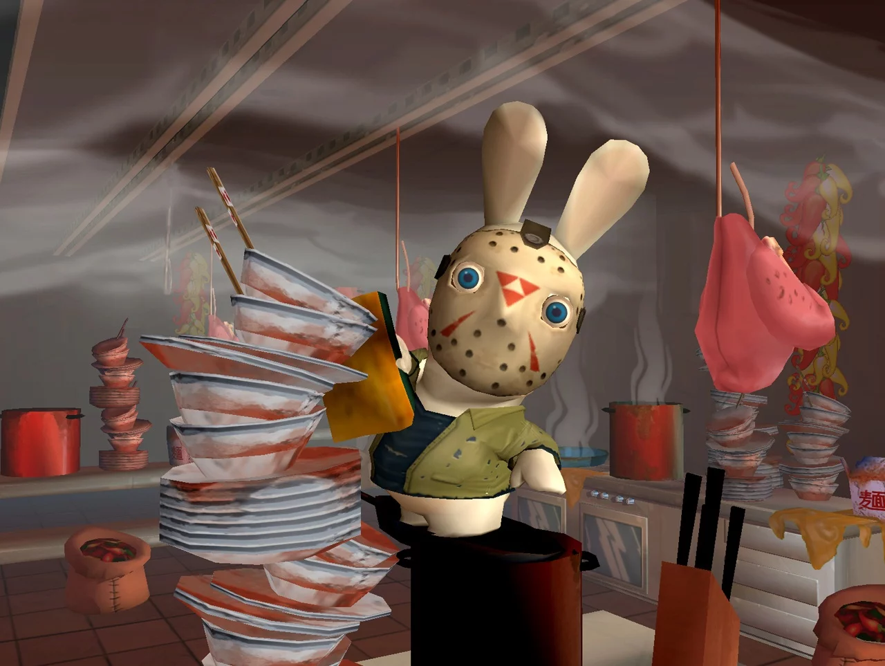 Изображение игры: Rayman Raving Rabbids 2