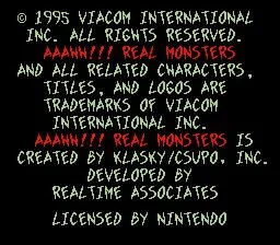 Изображение игры: Aaahh!!! Real Monsters