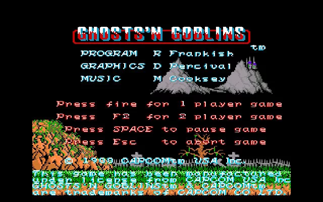 Изображение игры: Ghosts 'n Goblins (1985)
