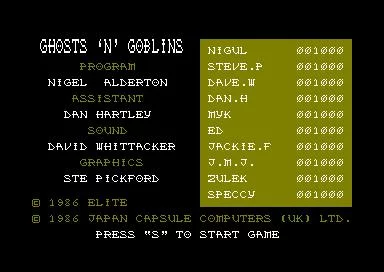 Изображение игры: Ghosts 'n Goblins (1985)