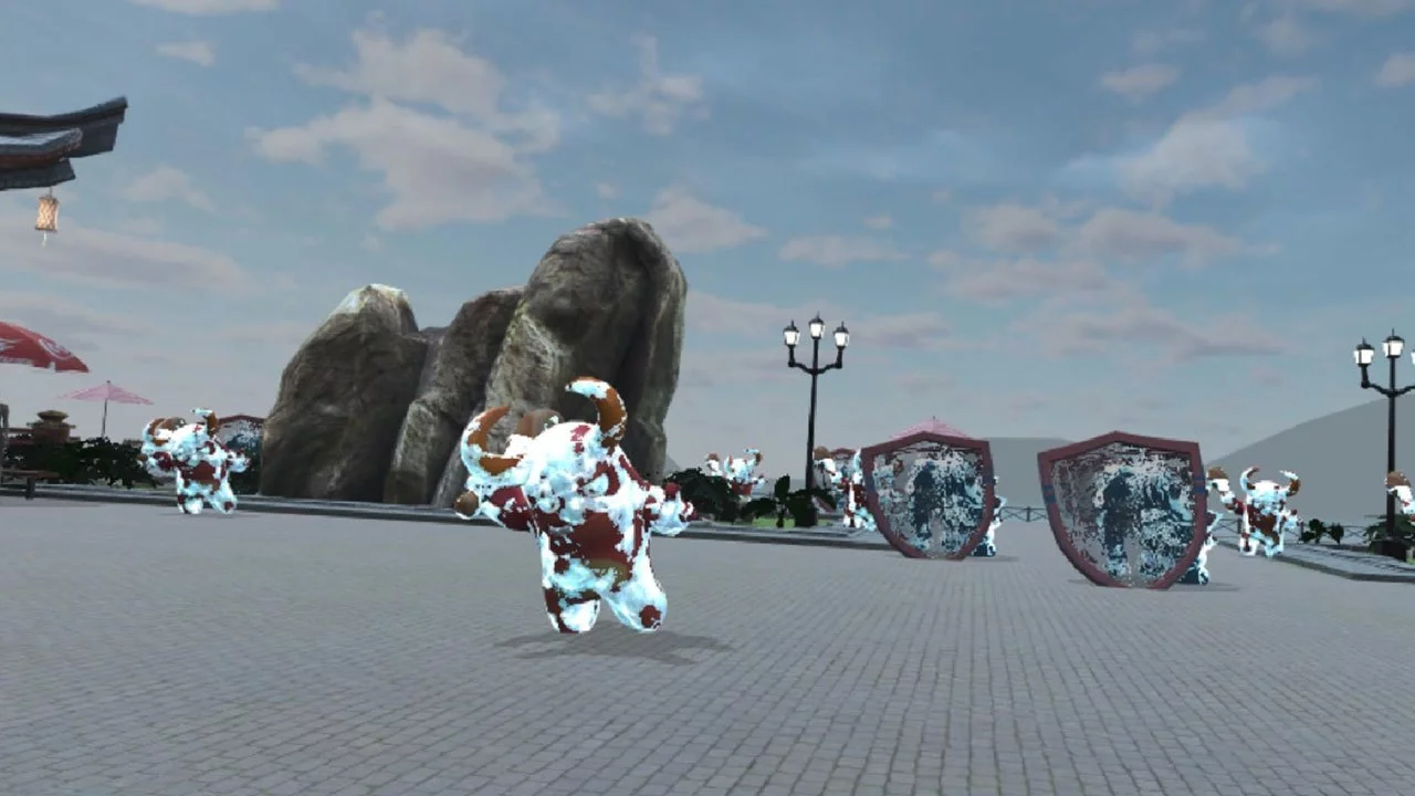 Изображение игры: VR GAME-Brick of War 魔块战争