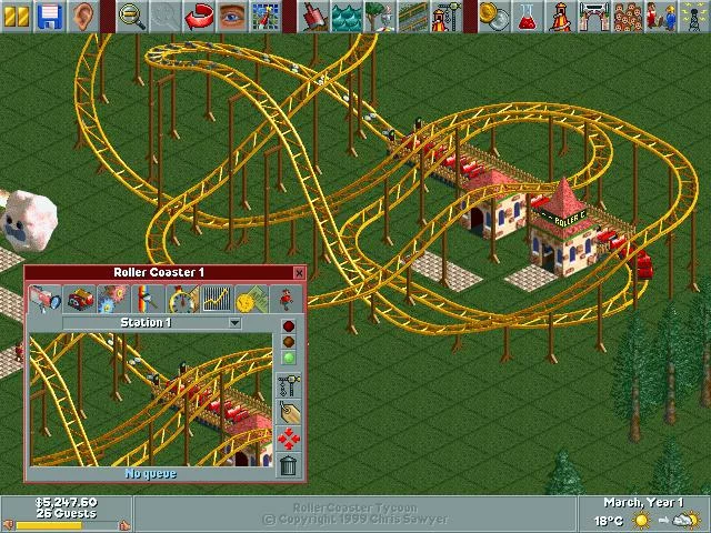 Изображение игры: RollerCoaster Tycoon