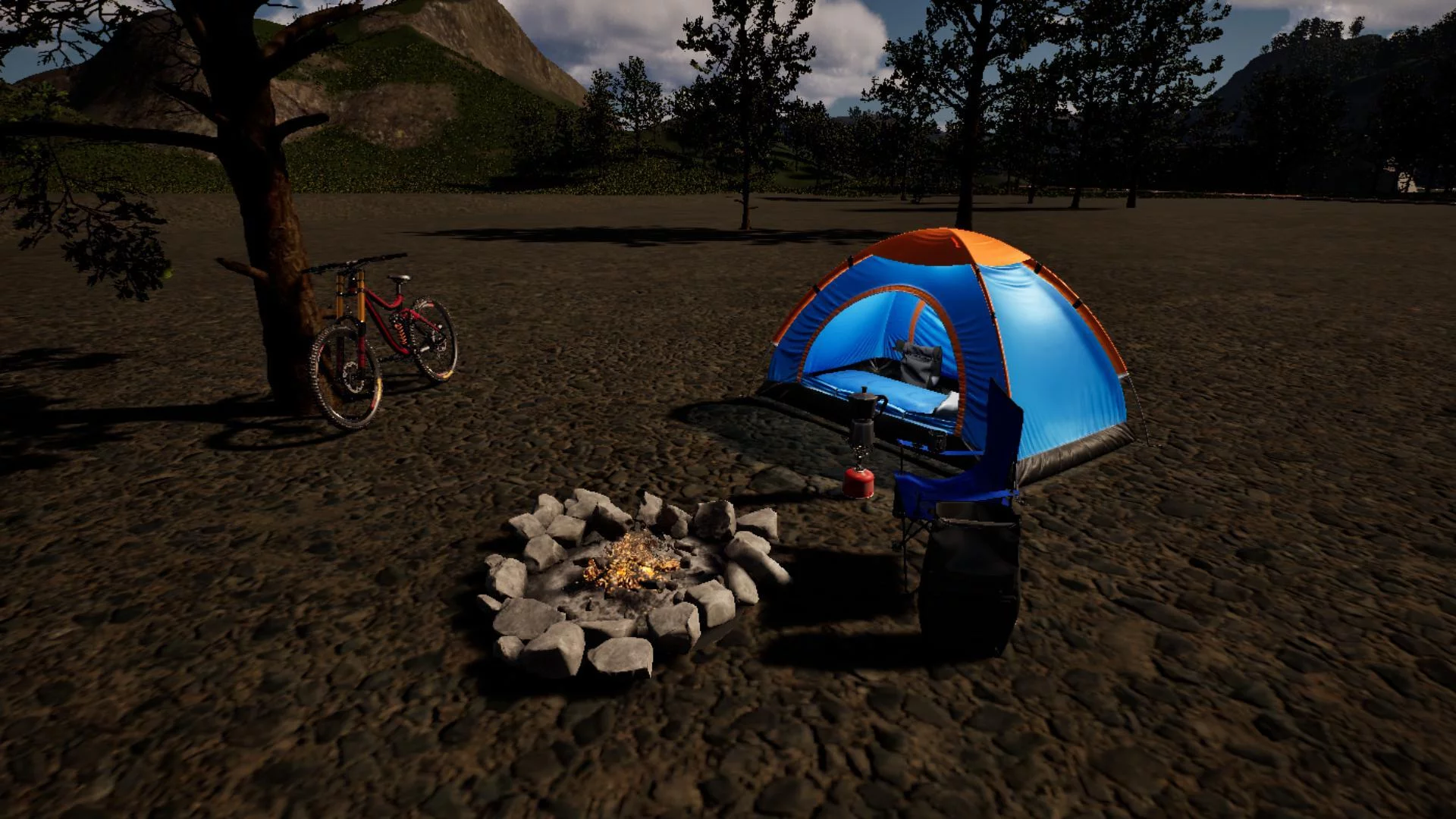 Изображение игры: Bikepacking Simulator