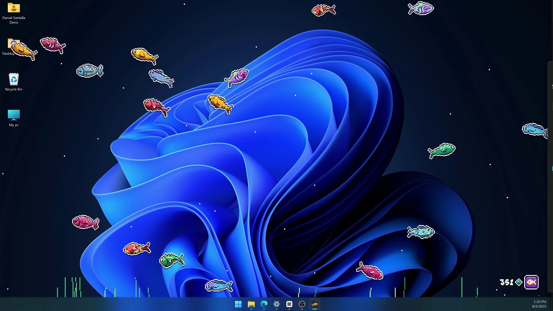 Изображение игры: Desktop Fishes