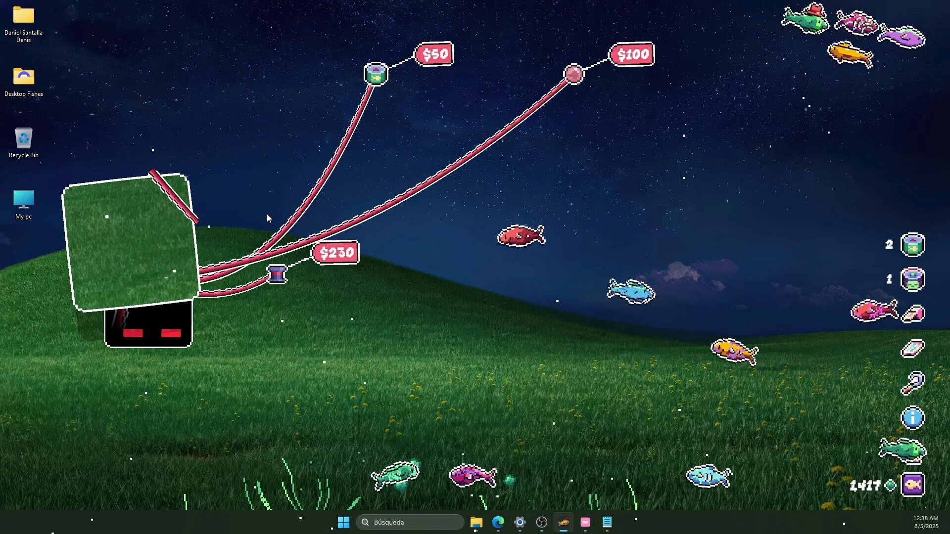 Изображение игры: Desktop Fishes
