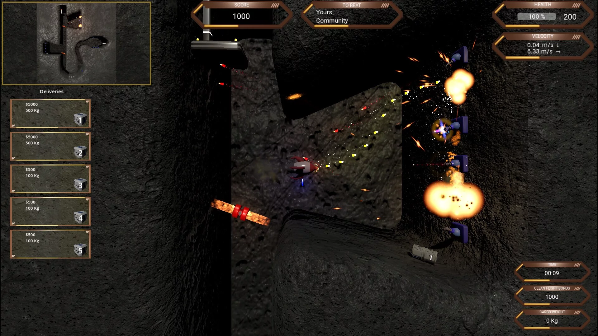 Изображение игры: RocketShip Go Up