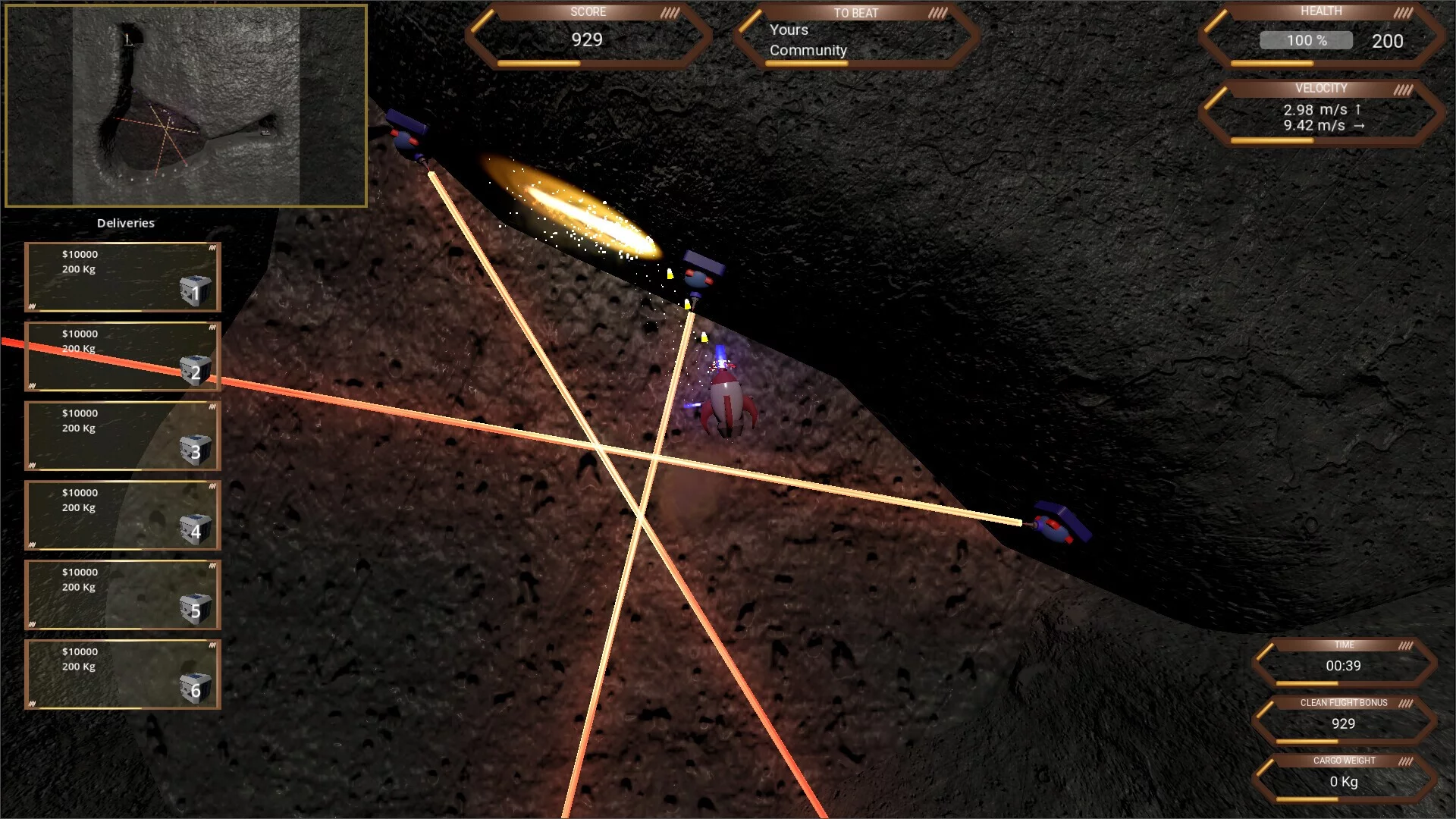 Изображение игры: RocketShip Go Up