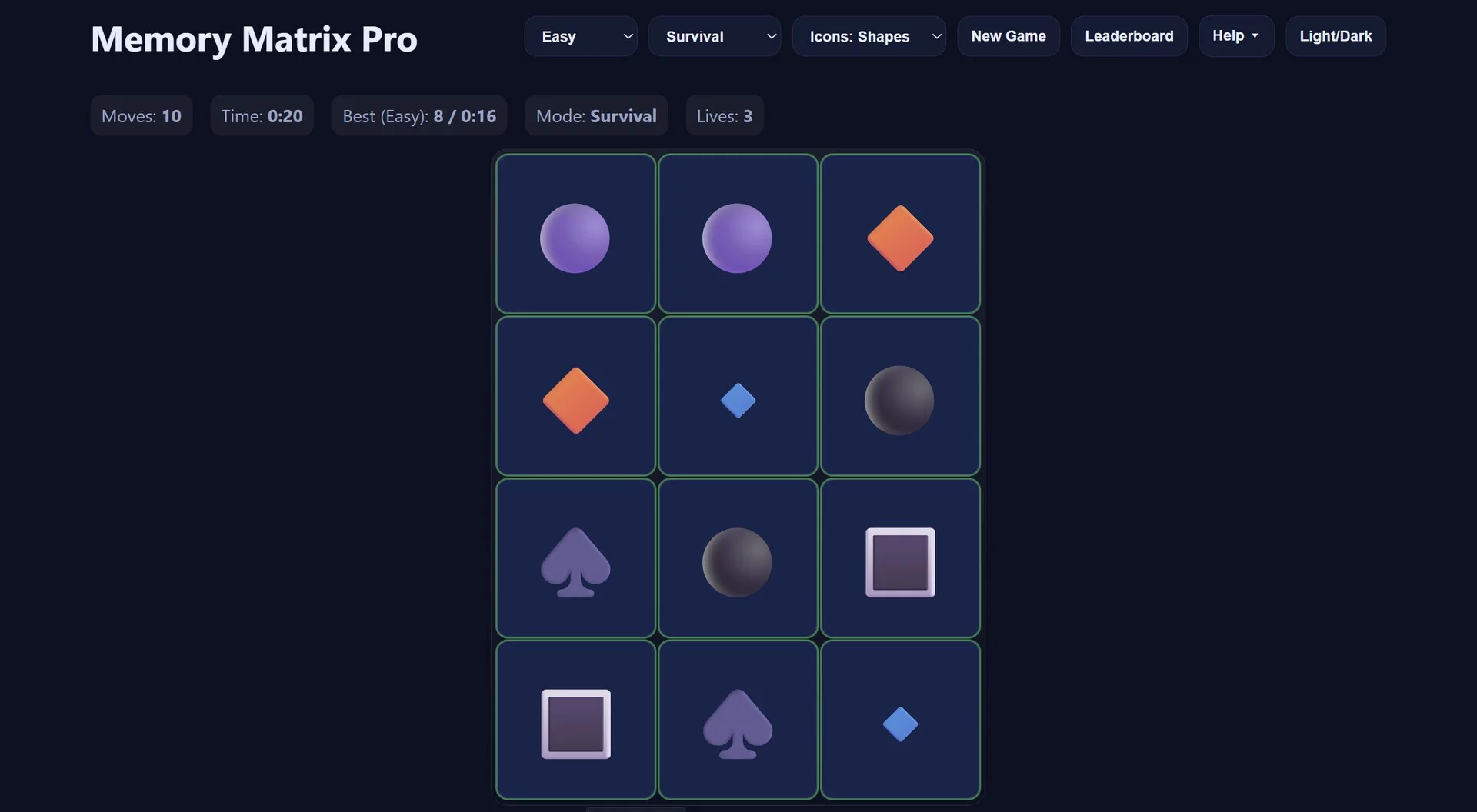 Изображение игры: Memory Matrix Pro