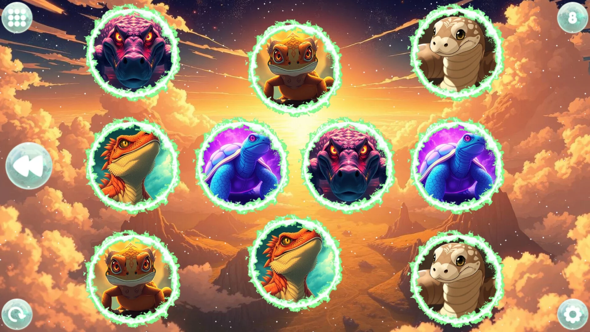 Изображение игры: Anime Dream Match: Reptiles